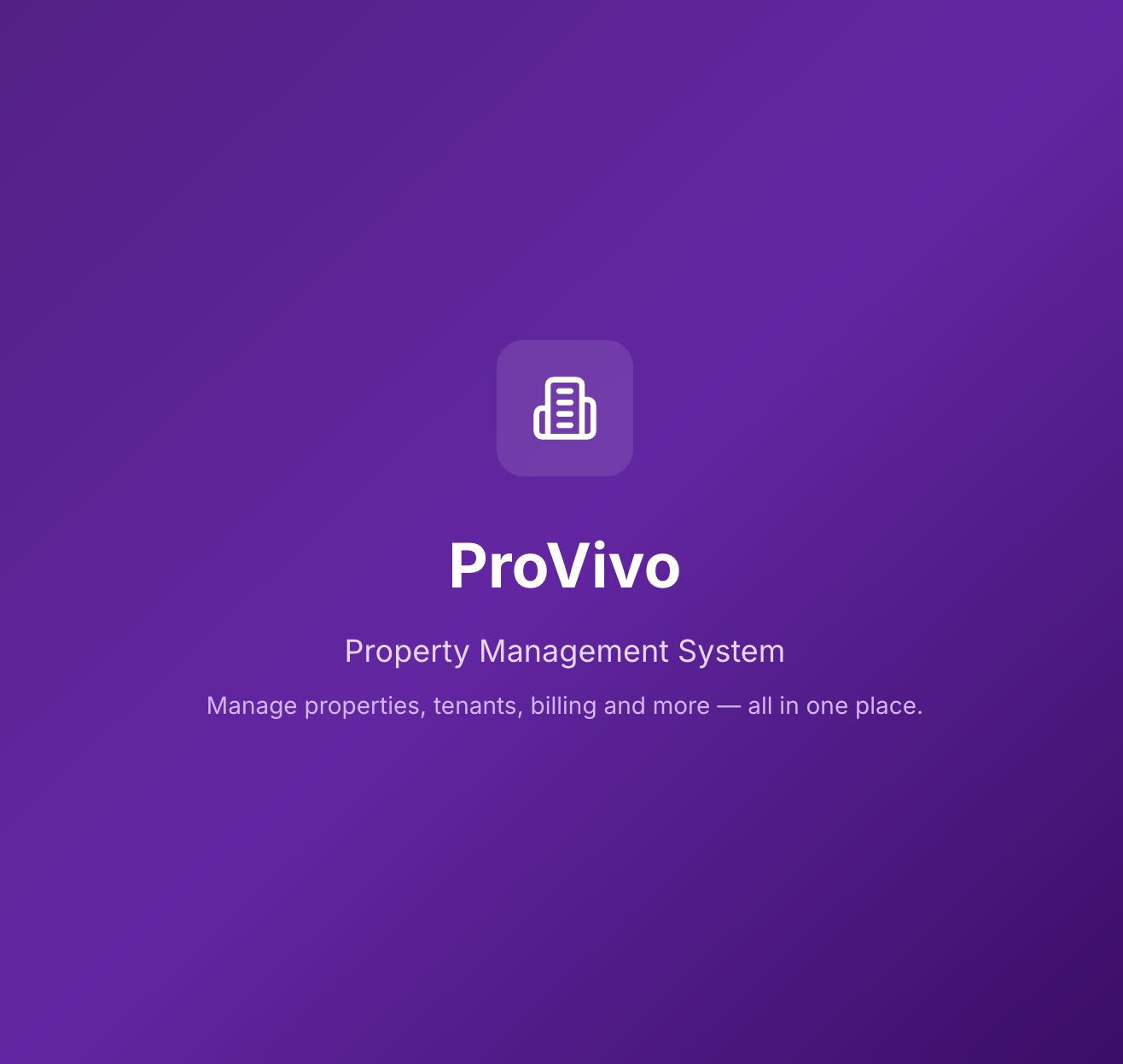 ProVivo Property Management System